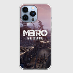 Чехол для iPhone 13 Pro с принтом Metro Exodus в Петрозаводске,  |  | Тематика изображения на принте: 2019 | 2033 | exodus | game | logo | metro | апокалипсис | вышки | игра | исход | лого | локация | метро | пейзаж | скриншот | сталкер