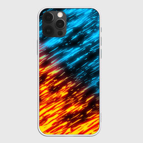 Чехол для iPhone 12 Pro Max с принтом БИТВА СТИХИЙ в Петрозаводске, Силикон |  | blue | bright | fire | heat | ice | light | orange | wildfire | битва огней | битва стихий | искры | огненный | огонь | оранжевый | пламя | пожар