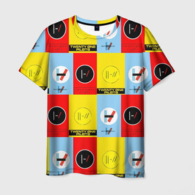 Мужская футболка 3D с принтом Twenty One Pilots  в Петрозаводске, 100% полиэфир | прямой крой, круглый вырез горловины, длина до линии бедер | heathens | one | pilots | twenty | джош дан | инди | ник томас | поп | рэп | тайлер джозеф | хип хоп | электропоп