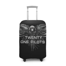 Чехол для чемодана 3D с принтом Twenty One Pilots в Петрозаводске, 86% полиэфир, 14% спандекс | двустороннее нанесение принта, прорези для ручек и колес | heathens | one | pilots | twenty | джош дан | инди | ник томас | поп | рэп | тайлер джозеф | хип хоп | электропоп