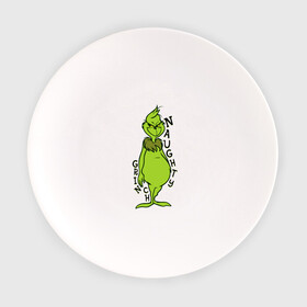 Тарелка с принтом Naughty Grinch в Петрозаводске, фарфор | диаметр - 210 мм
диаметр для нанесения принта - 120 мм | Тематика изображения на принте: grinch | гринч | новый год | рождество