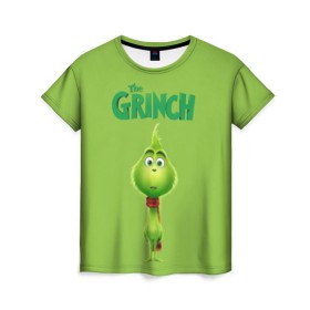 Женская футболка 3D с принтом The Grinch в Петрозаводске, 100% полиэфир ( синтетическое хлопкоподобное полотно) | прямой крой, круглый вырез горловины, длина до линии бедер | grinch | гринч | новый год | рождество