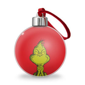 Ёлочный шар с принтом Grinch в Петрозаводске, Пластик | Диаметр: 77 мм | grinch | гринч | новый год | рождество