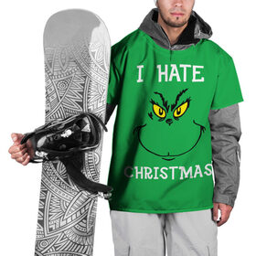 Накидка на куртку 3D с принтом I hate christmas в Петрозаводске, 100% полиэстер |  | Тематика изображения на принте: grinch | гринч | новый год | рождество