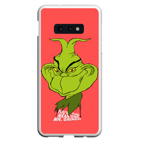 Чехол для Samsung S10E с принтом Mr Grinch в Петрозаводске, Силикон | Область печати: задняя сторона чехла, без боковых панелей | grinch | гринч | новый год | рождество