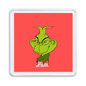 Магнит 55*55 с принтом Mr. Grinch в Петрозаводске, Пластик | Размер: 65*65 мм; Размер печати: 55*55 мм | Тематика изображения на принте: grinch | гринч | новый год | рождество