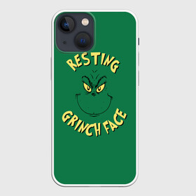 Чехол для iPhone 13 mini с принтом Resting Grinch Face в Петрозаводске,  |  | Тематика изображения на принте: grinch | гринч | новый год | рождество