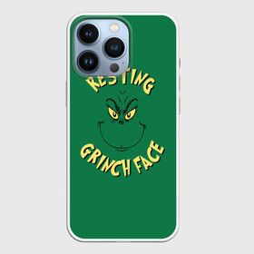 Чехол для iPhone 13 Pro с принтом Resting Grinch Face в Петрозаводске,  |  | Тематика изображения на принте: grinch | гринч | новый год | рождество