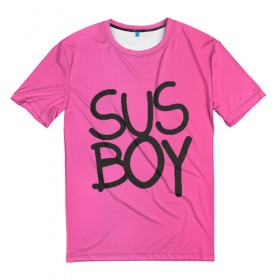 Мужская футболка 3D с принтом Susboy в Петрозаводске, 100% полиэфир | прямой крой, круглый вырез горловины, длина до линии бедер | baby | cry | lil peep | lil peep cry baby | pink | susboy | камуфляж | лил | лилпип | пип | розовый | розовый камуфляж