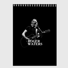 Скетчбук с принтом Roger Waters Pink Floyd в Петрозаводске, 100% бумага
 | 48 листов, плотность листов — 100 г/м2, плотность картонной обложки — 250 г/м2. Листы скреплены сверху удобной пружинной спиралью | roger waters | джордж уотерс | композитор | певец | поэт
