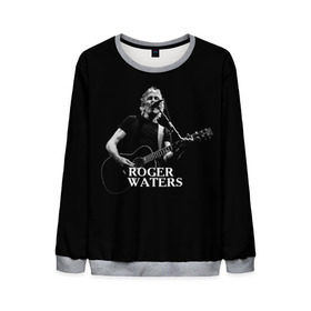 Мужской свитшот 3D с принтом Roger Waters, Pink Floyd в Петрозаводске, 100% полиэстер с мягким внутренним слоем | круглый вырез горловины, мягкая резинка на манжетах и поясе, свободная посадка по фигуре | Тематика изображения на принте: roger waters | джордж уотерс | композитор | певец | поэт