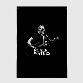 Постер с принтом Roger Waters, Pink Floyd в Петрозаводске, 100% бумага
 | бумага, плотность 150 мг. Матовая, но за счет высокого коэффициента гладкости имеет небольшой блеск и дает на свету блики, но в отличии от глянцевой бумаги не покрыта лаком | roger waters | джордж уотерс | композитор | певец | поэт
