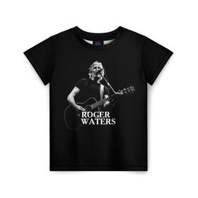 Детская футболка 3D с принтом Roger Waters, Pink Floyd в Петрозаводске, 100% гипоаллергенный полиэфир | прямой крой, круглый вырез горловины, длина до линии бедер, чуть спущенное плечо, ткань немного тянется | Тематика изображения на принте: roger waters | джордж уотерс | композитор | певец | поэт