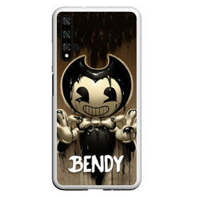 Чехол для Honor 20 с принтом Bendy в Петрозаводске, Силикон | Область печати: задняя сторона чехла, без боковых панелей | bendy | bendy in the ink machine | cartoon | game | бенди | игра