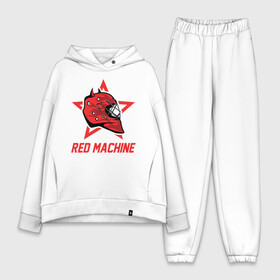 Женский костюм хлопок Oversize с принтом Red Machine   Красная Машина в Петрозаводске,  |  | hockey | machine | red | russia | team | красная | машина | россия | сборная | хоккей