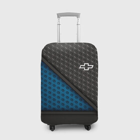 Чехол для чемодана 3D с принтом Chevrolet в Петрозаводске, 86% полиэфир, 14% спандекс | двустороннее нанесение принта, прорези для ручек и колес | carbon | chevrolet | motorsport | авто | автомобильные | геометрия | карбон | металлический | мото | текстура | шевроле