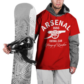 Накидка на куртку 3D с принтом Арсенал в Петрозаводске, 100% полиэстер |  | arsenal | gooner | gunners | арсенал | канониры | клубная | лондон | фанатская | футбол | футбольная | футбольный клуб | футбольный клуб arsenal
