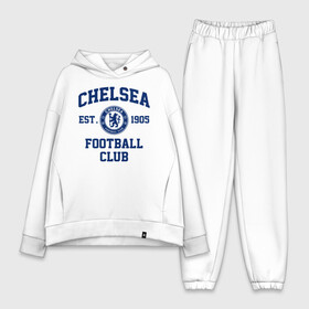 Женский костюм хлопок Oversize с принтом Челси в Петрозаводске,  |  | blue is | chelsea | chelsea fc | ktbffh | the blues | апл | аристократы | клубная | лондон | пенсионеры | синие | фанатская | футбол | футбольная | футбольный клуб | футбольный клуб челси | челси