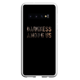 Чехол для Samsung Galaxy S10 с принтом DBD Darkness among us в Петрозаводске, Силикон | Область печати: задняя сторона чехла, без боковых панелей | among | darkness | daylight | dbd | dead | deadbydaylight | horror | killer | survival | us | выживание | к | мертвы | рассвету | ужас