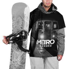 Накидка на куртку 3D с принтом METRO  в Петрозаводске, 100% полиэстер |  | ak47 | metro 2033 | metro exodus | апокалипсис | артем | глуховский | дорога | маски | ночь | оружие | поезд | противогаз | сталкеры