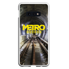 Чехол для Samsung S10E с принтом METRO EXODUS в Петрозаводске, Силикон | Область печати: задняя сторона чехла, без боковых панелей | Тематика изображения на принте: ak47 | metro 2033 | metro exodus | апокалипсис | артем | глуховский | дорога | маски | ночь | оружие | поезд | противогаз | сталкеры