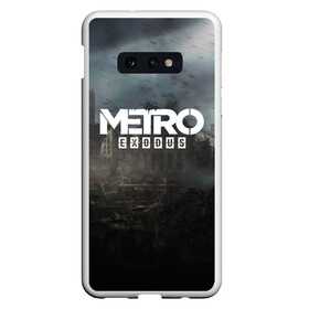 Чехол для Samsung S10E с принтом METRO EXODUS в Петрозаводске, Силикон | Область печати: задняя сторона чехла, без боковых панелей | Тематика изображения на принте: ak47 | metro 2033 | metro exodus | апокалипсис | артем | глуховский | дорога | маски | ночь | оружие | поезд | противогаз | сталкеры