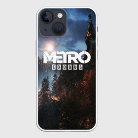 Чехол для iPhone 13 mini с принтом METRO EXODUS в Петрозаводске,  |  | ak47 | metro 2033 | metro exodus | апокалипсис | артем | глуховский | дорога | маски | ночь | оружие | поезд | противогаз | сталкеры