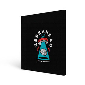 Холст квадратный с принтом Zebrahead - Brain Invaders в Петрозаводске, 100% ПВХ |  | album | brain | core | invaders | mind | rapcore | rock | ufo | zebrahead | альбом | зебрахед | мозг