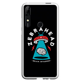 Чехол для Honor P Smart Z с принтом Zebrahead - Brain Invaders в Петрозаводске, Силикон | Область печати: задняя сторона чехла, без боковых панелей | Тематика изображения на принте: album | brain | core | invaders | mind | rapcore | rock | ufo | zebrahead | альбом | зебрахед | мозг