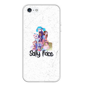 Чехол для iPhone 5/5S матовый с принтом Sally Face в Петрозаводске, Силикон | Область печати: задняя сторона чехла, без боковых панелей | sally face | гизмо | девид | девочка | игра | лари | ларри | мальчик | маска | мрачная | на лице | пых | с протезом | сал | сали | салли | салли фейс | фейс | фэйс | эддисон | эшли