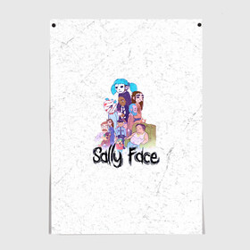 Постер с принтом Sally Face в Петрозаводске, 100% бумага
 | бумага, плотность 150 мг. Матовая, но за счет высокого коэффициента гладкости имеет небольшой блеск и дает на свету блики, но в отличии от глянцевой бумаги не покрыта лаком | sally face | гизмо | девид | девочка | игра | лари | ларри | мальчик | маска | мрачная | на лице | пых | с протезом | сал | сали | салли | салли фейс | фейс | фэйс | эддисон | эшли