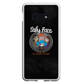 Чехол для Samsung S10E с принтом Sally Face в Петрозаводске, Силикон | Область печати: задняя сторона чехла, без боковых панелей | sally face | гизмо | девид | девочка | игра | лари | ларри | мальчик | маска | мрачная | на лице | пых | с протезом | сал | сали | салли | салли фейс | фейс | фэйс | эддисон | эшли