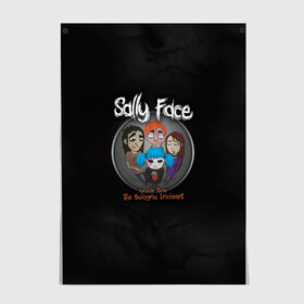 Постер с принтом Sally Face в Петрозаводске, 100% бумага
 | бумага, плотность 150 мг. Матовая, но за счет высокого коэффициента гладкости имеет небольшой блеск и дает на свету блики, но в отличии от глянцевой бумаги не покрыта лаком | sally face | гизмо | девид | девочка | игра | лари | ларри | мальчик | маска | мрачная | на лице | пых | с протезом | сал | сали | салли | салли фейс | фейс | фэйс | эддисон | эшли