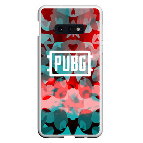 Чехол для Samsung S10E с принтом PUBG в Петрозаводске, Силикон | Область печати: задняя сторона чехла, без боковых панелей | action | battlegrounds | chiken | game | online | playerunknown’s | pubg | игры | камуфляж | курица | наемники | огонь | пабг | пубг | сковорода | солдаты | шутер