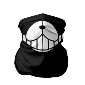 Бандана-труба 3D с принтом MONOKUMA в Петрозаводске, 100% полиэстер, ткань с особыми свойствами — Activecool | плотность 150‒180 г/м2; хорошо тянется, но сохраняет форму | anime | bandana | bear | black  white | face | kurokuma | mask | monodam | monokuma | monomi | monotaro | pink | rabbit | school | shirokuma | аниме | бандана | главарь | лицо | мoноми | маска | монокума | черно белый | школа