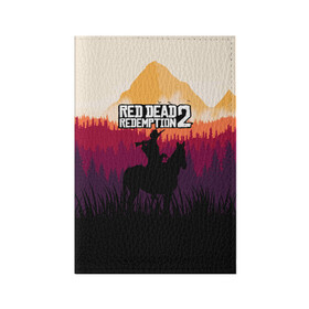 Обложка для паспорта матовая кожа с принтом Red Dead Redemption 2 в Петрозаводске, натуральная матовая кожа | размер 19,3 х 13,7 см; прозрачные пластиковые крепления | game | gamer | rdr2 | red dead redemption 2 | rockstar studios | игры | ковбой