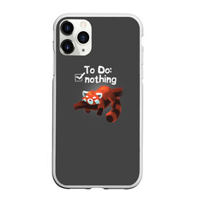 Чехол для iPhone 11 Pro матовый с принтом To Do Nothing в Петрозаводске, Силикон |  | ленивец | лень | панда