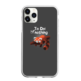 Чехол для iPhone 11 Pro Max матовый с принтом To Do Nothing в Петрозаводске, Силикон |  | ленивец | лень | панда