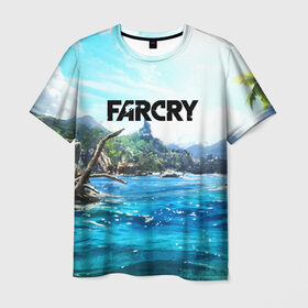 Мужская футболка 3D с принтом FARCRY в Петрозаводске, 100% полиэфир | прямой крой, круглый вырез горловины, длина до линии бедер | far cry | far cry 5 | far cry new dawn | farcry | fc 5 | fc5 | game | new dawn | игры | постапокалипсис | фар край | фар край 5