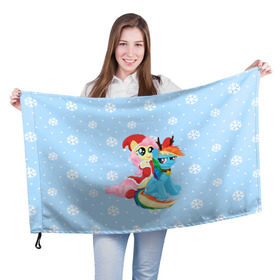 Флаг 3D с принтом My Little Pony в Петрозаводске, 100% полиэстер | плотность ткани — 95 г/м2, размер — 67 х 109 см. Принт наносится с одной стороны | 