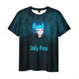 Мужская футболка 3D с принтом Sally Face в Петрозаводске, 100% полиэфир | прямой крой, круглый вырез горловины, длина до линии бедер | sally face | гизмо | девид | девочка | игра | лари | ларри | мальчик | маска | мрачная | на лице | пых | с протезом | сал | сали | салли | салли фейс | фейс | фэйс | эддисон | эшли