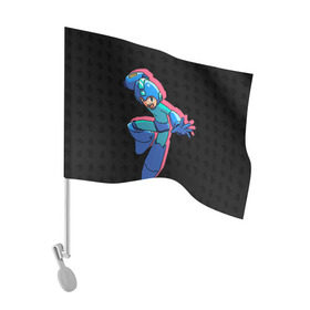Флаг для автомобиля с принтом Mega Man (pixel art) Black в Петрозаводске, 100% полиэстер | Размер: 30*21 см | 8 bit | 8bit | art | dendy | famicom | game | games | japan | japanese | man | mega | mega man | megaman | nes | pixel | pixel art | pixelart | retro | video games | videogames