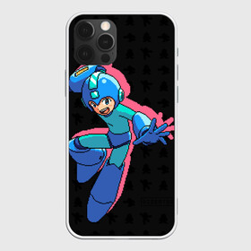 Чехол для iPhone 12 Pro с принтом Mega Man (pixel art) Black в Петрозаводске, силикон | область печати: задняя сторона чехла, без боковых панелей | 8 bit | 8bit | art | dendy | famicom | game | games | japan | japanese | man | mega | mega man | megaman | nes | pixel | pixel art | pixelart | retro | video games | videogames