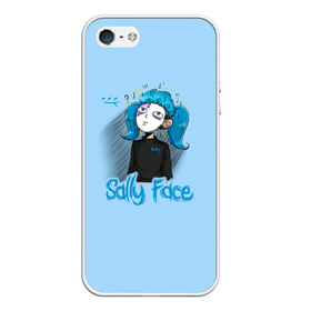 Чехол для iPhone 5/5S матовый с принтом Sally Face в Петрозаводске, Силикон | Область печати: задняя сторона чехла, без боковых панелей | sally face | гизмо | девид | девочка | игра | лари | ларри | мальчик | маска | мрачная | на лице | пых | с протезом | сал | сали | салли | салли фейс | фейс | фэйс | эддисон | эшли