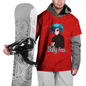 Накидка на куртку 3D с принтом Sally Face в Петрозаводске, 100% полиэстер |  | sally face | гизмо | девид | девочка | игра | лари | ларри | мальчик | маска | мрачная | на лице | пых | с протезом | сал | сали | салли | салли фейс | фейс | фэйс | эддисон | эшли