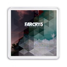 Магнит 55*55 с принтом FarCry polygon в Петрозаводске, Пластик | Размер: 65*65 мм; Размер печати: 55*55 мм | far cry | far cry 5 | far cry new dawn | far cry primal | farcry | fc 5 | fc5 | game | new dawn | primal | игры | постапокалипсис | фар край | фар край 5