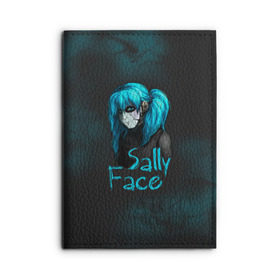 Обложка для автодокументов с принтом Sally Face в Петрозаводске, натуральная кожа |  размер 19,9*13 см; внутри 4 больших “конверта” для документов и один маленький отдел — туда идеально встанут права | Тематика изображения на принте: sally face | гизмо | девид | девочка | игра | лари | ларри | мальчик | маска | мрачная | на лице | пых | с протезом | сал | сали | салли | салли фейс | фейс | фэйс | эддисон | эшли