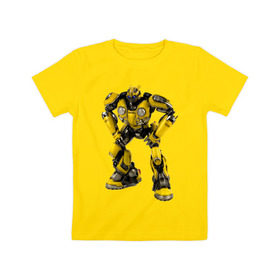 Детская футболка хлопок с принтом Bumblebee в Петрозаводске, 100% хлопок | круглый вырез горловины, полуприлегающий силуэт, длина до линии бедер | kefer | volkswagen | автобот | бамблби | трансформатор | трансформаторы | шершень | шмель