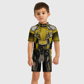 Детский купальный костюм 3D с принтом Костюм Бамблби в Петрозаводске, Полиэстер 85%, Спандекс 15% | застежка на молнии на спине | bumblebee | kefer | volkswagen | автобот | трансформатор | трансформаторы | шершень | шмель