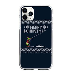 Чехол для iPhone 11 Pro матовый с принтом Гринч Вязаный в Петрозаводске, Силикон |  | вязаный свитер | вязка | новый год | рождество